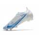 Tacón de Fútbol Nike Mercurial Vapor 14 Elite FG Blanco Azul