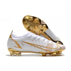 Tacón de Fútbol Nike Mercurial Vapor 14 Elite FG Blanco Oro