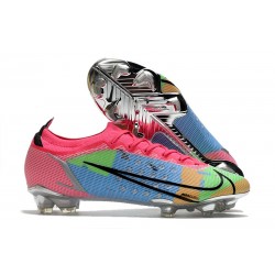 Tacón de Fútbol Nike Mercurial Vapor 14 Elite FG Azul Rosa Volt
