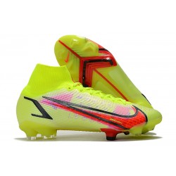 Nike Mercurial Superfly VIII Elite FG Volt Carmesí Negro