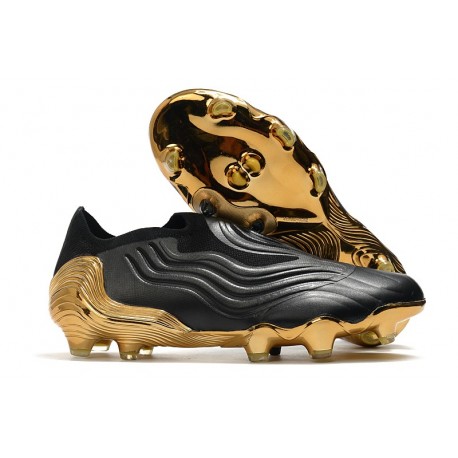 Tacos de Futbol adidas Copa Sense+ FG Negro Blanco Dorado Metallic