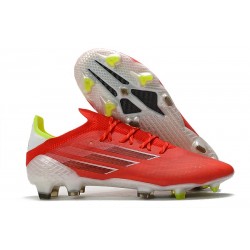 adidas X SpeedFlow.1 FG Tacos de fútbol para hombre Rojo Negro Rojo Solar