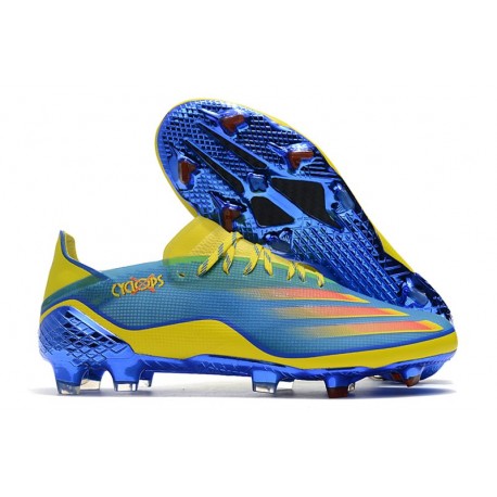 Botas de fútbol Adidas X Ghosted.1 FG X-Men Cyclops - Azul Rojo Amarillo Fluor