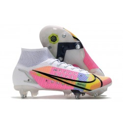 Nike Mercurial Superfly 8 Elite SG-PRO AC Blanco Platino Rosa