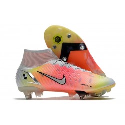 Nike Mercurial Superfly 8 Elite SG-PRO AC Blanco Negro Metálico Plateado