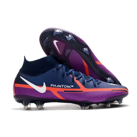 Nike Phantom GT 2 Elite DF FG Azul Marino Blanco Morado