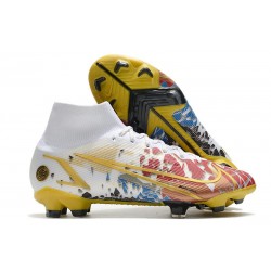 Nike Mercurial Superfly VIII Elite FG CR7 Blanco Oro Rojo Azul