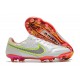 Zapatos Nike Tiempo Legend 9 Elite FG Blanco Negro Carmesí Rosa