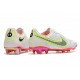 Zapatos Nike Tiempo Legend 9 Elite FG Blanco Negro Carmesí Rosa