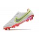 Zapatos Nike Tiempo Legend 9 Elite FG Blanco Negro Carmesí Rosa