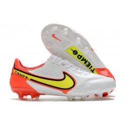 Zapatos Nike Tiempo Legend 9 Elite FG Blanco Volt Carmesí
