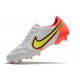 Zapatos Nike Tiempo Legend 9 Elite FG Blanco Volt Carmesí