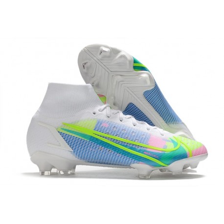 Nike Mercurial Superfly VIII Elite FG Blanco Azul Volt