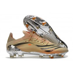 adidas X SpeedFlow.1 FG Tacos de fútbol para hombre Tech Metallic Negro Naranja