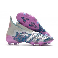 Zapatillas de Fútbol adidas Predator Freak + FG Plata Rosa Azul