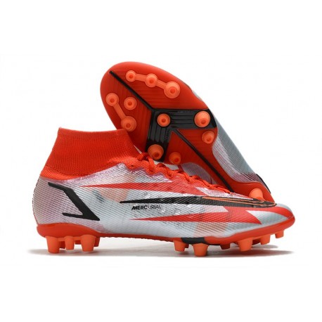 Nike Mercurial-Superfly 8 Elite AG-Pro Chile Rojo Negro Blanco Naranja