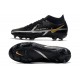 Nike Phantom GT 2 Elite DF FG Negro Gris Metálico Dorado Metalizado