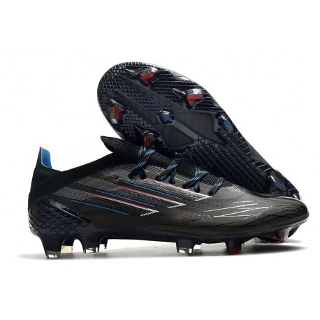 adidas X SpeedFlow.1 FG Tacos de fútbol para hombre Negro Blanco Rojo