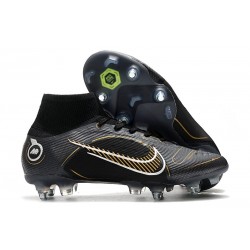 Nike Mercurial Superfly 8 Elite SG-PRO AC Negro Dorado Metalizado Plateado Metalizado