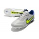 Zapatos Nike Tiempo Legend 9 Elite FG Gris Niebla Volt Zafiro