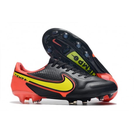 Zapatos Nike Tiempo Legend 9 Elite FG Negro Amarillo Rojo