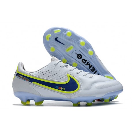 Zapatos Nike Tiempo Legend 9 Elite FG Blanco Azul