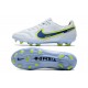 Zapatos Nike Tiempo Legend 9 Elite FG Blanco Azul