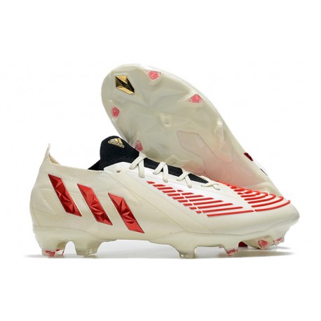 adidas Predator Edge.1 Low Cut FG Off Blanco Rojo Dorado Metálico