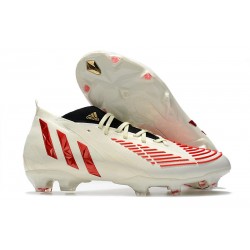 Bota adidas Predator Edge.1 FG Off Blanco Rojo Dorado Metálico