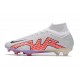Bota Nike Air Zoom Mercurial Superfly 9 Elite FG Blanco Rojo Negro