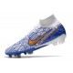 Bota Nike Air Zoom Mercurial Superfly 9 Elite FG Blanco Rojo Azul
