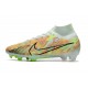 Bota Nike Air Zoom Mercurial Superfly 9 Elite FG Casi Verde Oscuro Azul Total Naranja