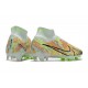 Bota Nike Air Zoom Mercurial Superfly 9 Elite FG Casi Verde Oscuro Azul Total Naranja