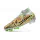 Bota Nike Air Zoom Mercurial Superfly 9 Elite FG Casi Verde Oscuro Azul Total Naranja