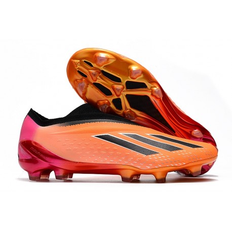 Bota de Fútbol Adidas X Speedportal+ FG Naranja Negro