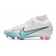 Bota Nike Air Zoom Mercurial Superfly 9 Elite FG Blanco Azul