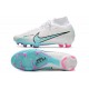 Bota Nike Air Zoom Mercurial Superfly 9 Elite FG Blanco Azul