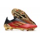 adidas Botas Futbol X Speedflow+ FG Rojo Dorado Metálico Negro