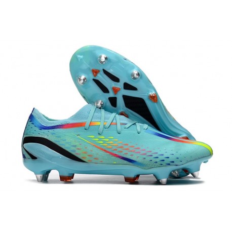 Bota de Futbol adidas X Speedportal.1 SG Transparente Agua Rojo Azul