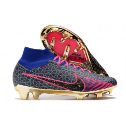 Bota Nike Air Zoom Mercurial Superfly 9 Elite FG Rosa Azul Violet