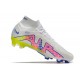 Nike Zoom Mercurial Superfly IX Elite FG Blanco Rosa Azul