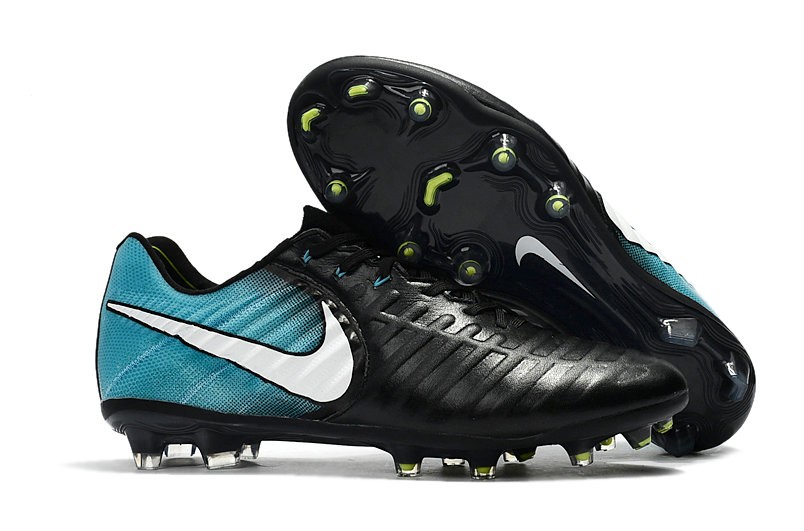 Nike Tiempo Legend 7 FG Zapatillas de Fútbol para Hombre Negro Azul Blanco
