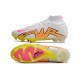 Nike Zoom Mercurial Superfly IX Elite FG Blanco Rosa Amarillo