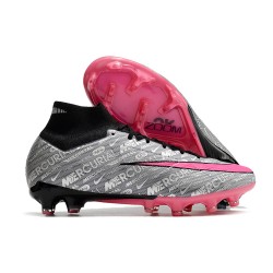 Nike Zoom Mercurial Superfly IX Elite FG Plateado Metalizado Rosa Negro