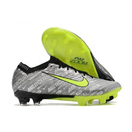 Nike Air Zoom Mercurial Vapor 15 Elite FG Plateado Metalizado Negro Verde
