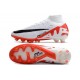 Nike Air Zoom Mercurial-Superfly 9 Elite AG Blanco Carmesí Vivo Negro