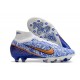 Nike Air Zoom Mercurial-Superfly 9 Elite AG Blanco Azul Oro