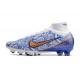Nike Air Zoom Mercurial-Superfly 9 Elite AG Blanco Azul Oro