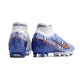 Nike Air Zoom Mercurial-Superfly 9 Elite AG Blanco Azul Oro