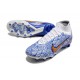 Nike Air Zoom Mercurial-Superfly 9 Elite AG Blanco Azul Oro